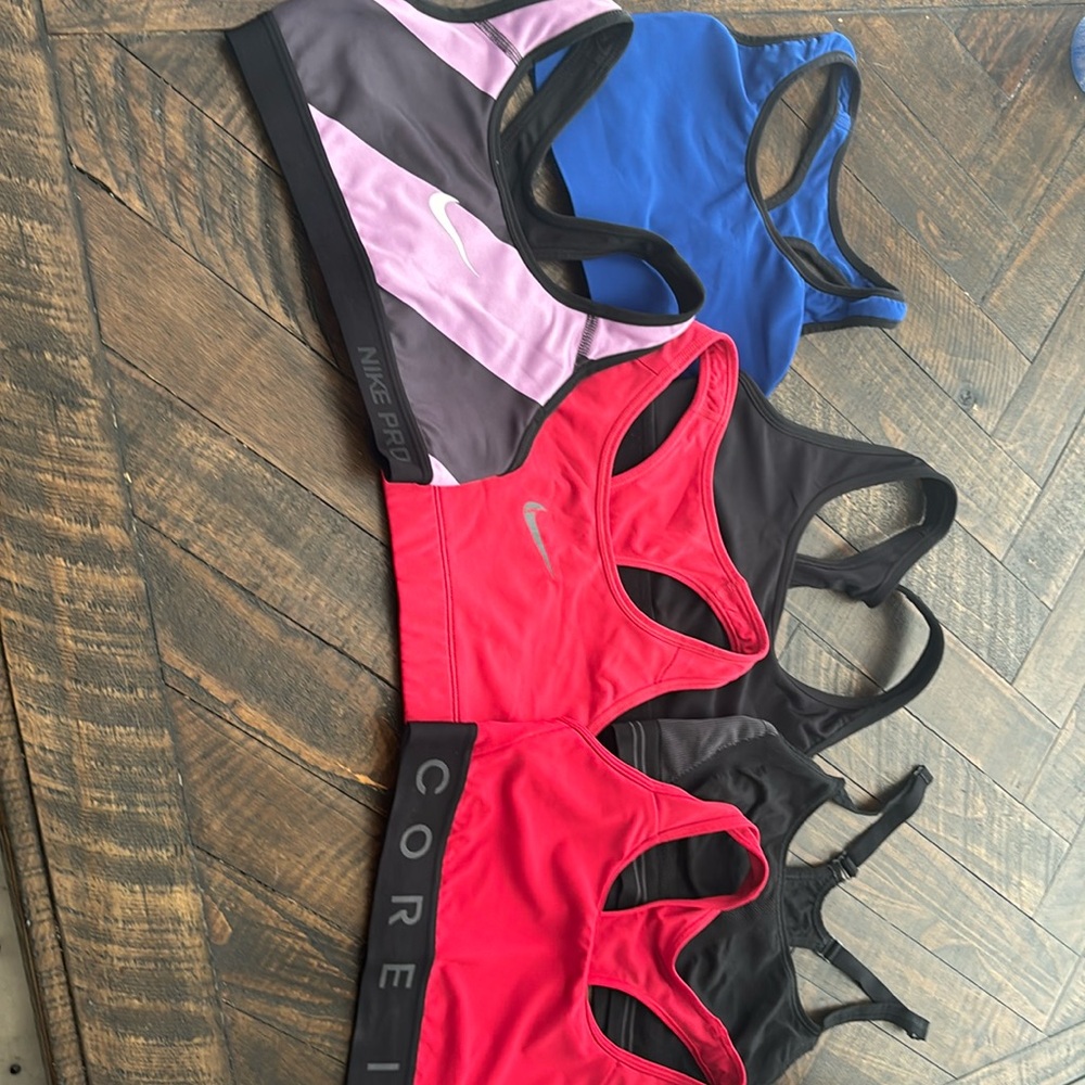Lot of 6 women’s small razor back sports bra Nike Champion Core IO workout